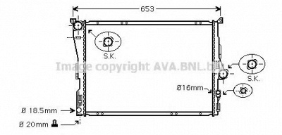 AVA QUALITY COOLING bw2343 -  Радиатор, охлаждение двигателя